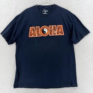 T&C Surf Designs Shirt Mens XL Blue Aloha Hawaii Yin Yang Graphic Tee T-Shirt